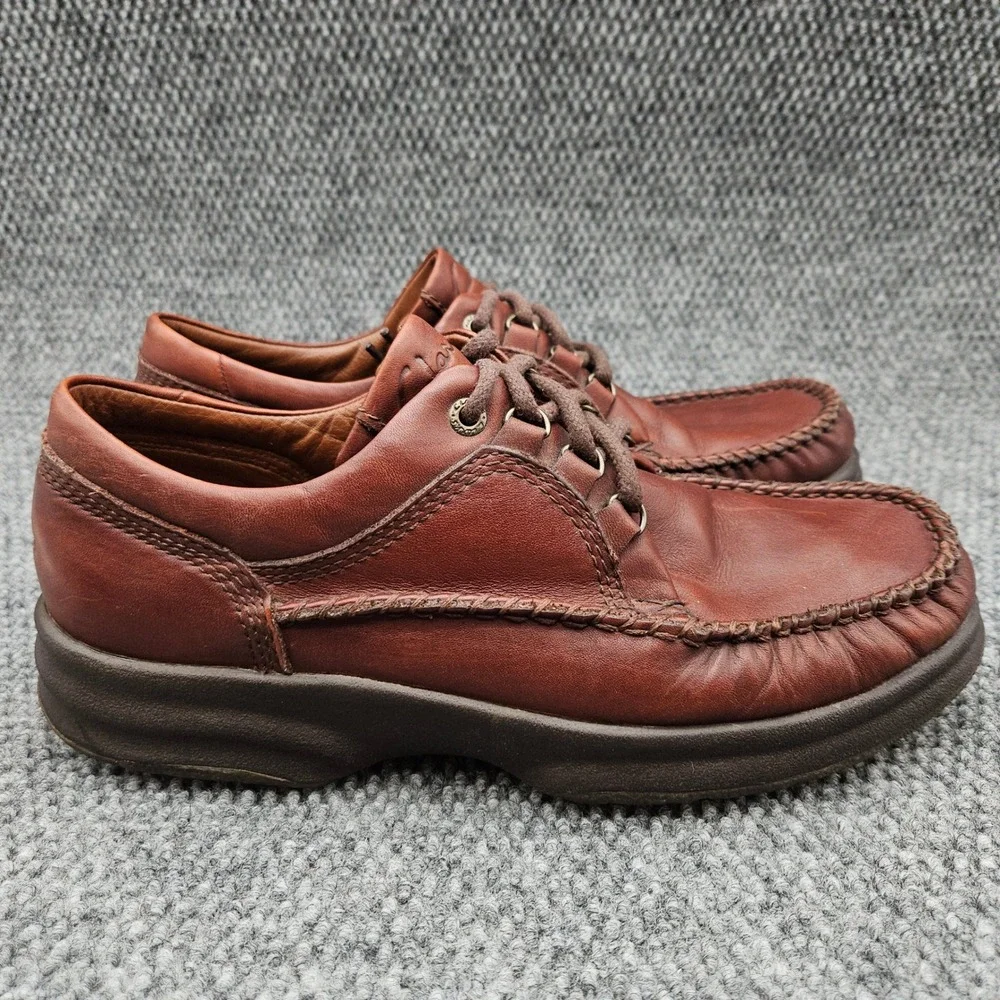 Clarks Mens 11.5M Brown Leather Oxford Casual Comfort Moccasin Toe Shoes 37076